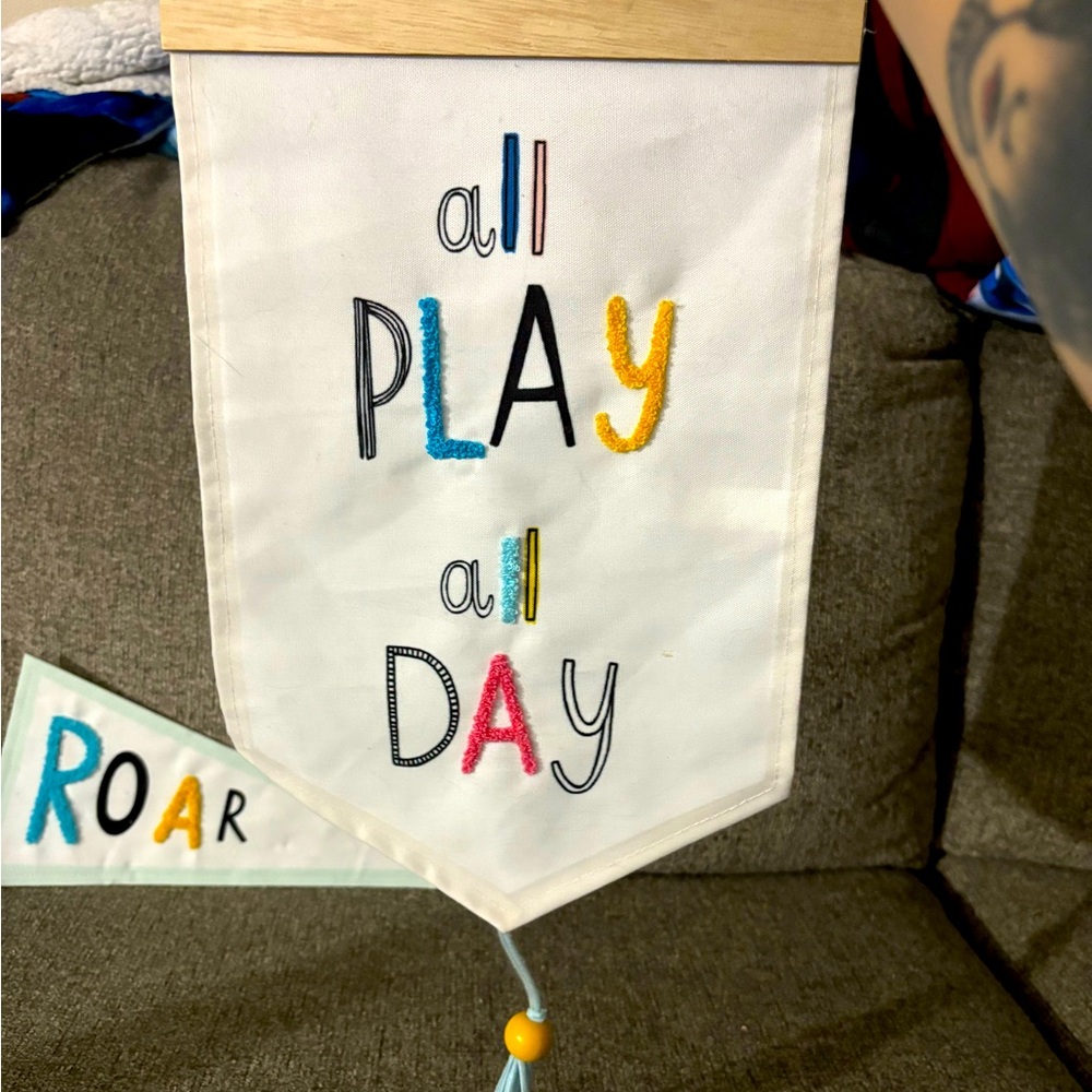 Fabric children’s room wall decor